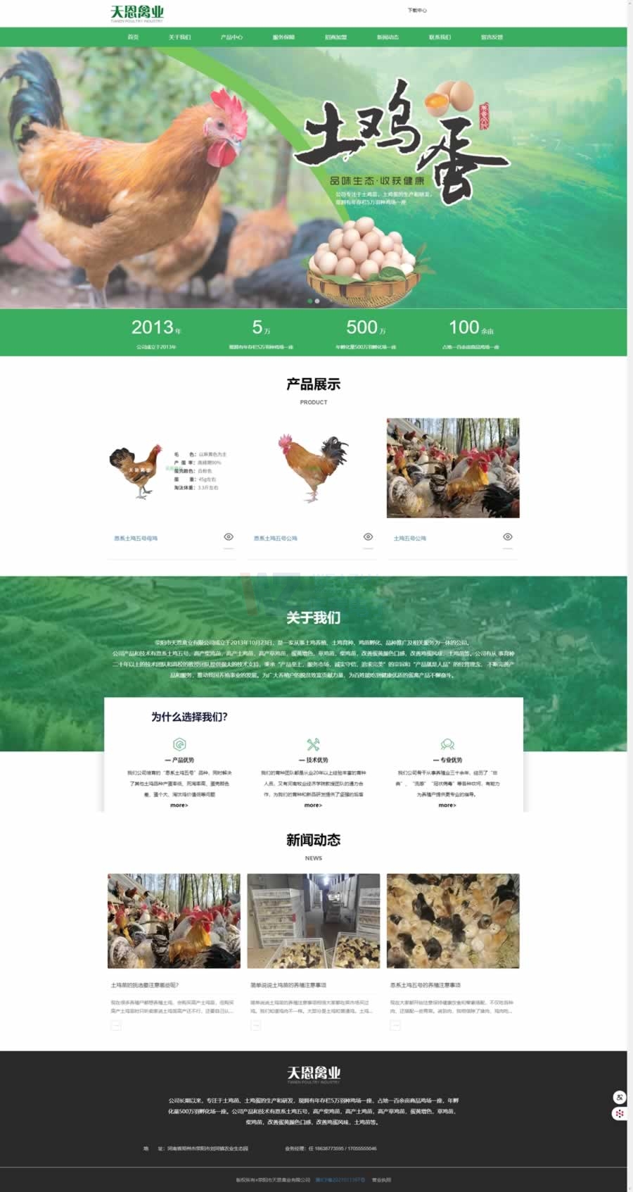 滎陽天恩禽業(yè)網(wǎng)站首頁效果圖 滎陽天恩禽業(yè)網(wǎng)站首頁效果圖